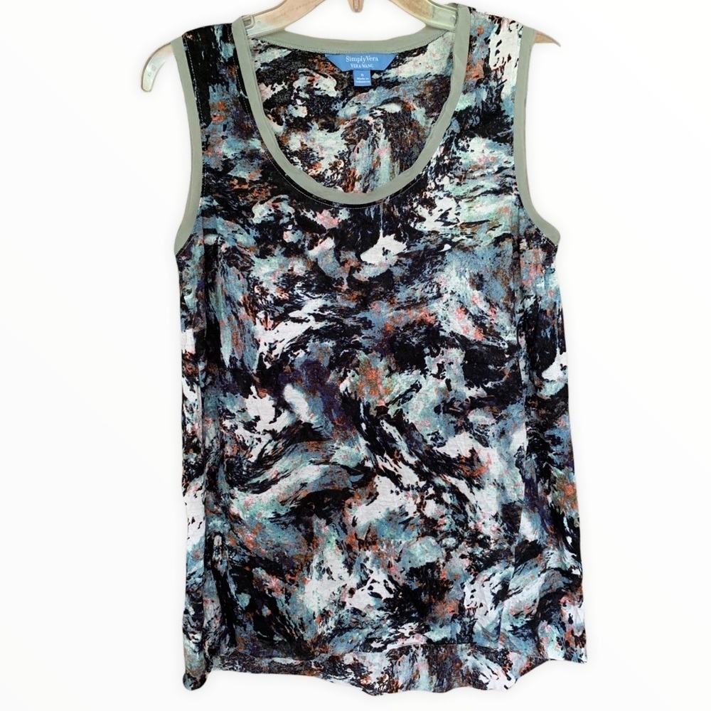 Simply Vera Vera Wang Painted Tank Top Size S